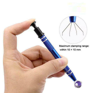 Stainless Steel Tattoo and Jewelry Ball Pen Claw Tool - 4-Pronged Grabbing Claw with Button Activation